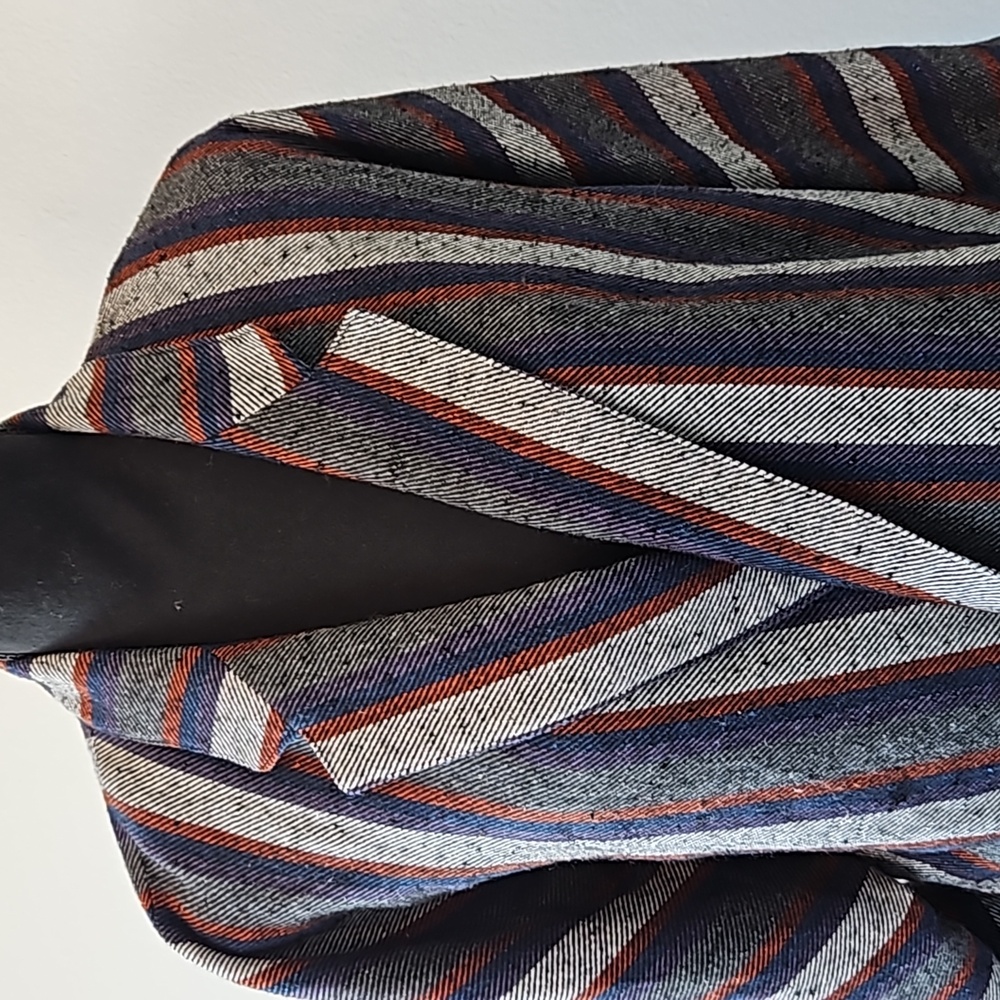 Vintage | 80s Stripped Pocket Blazer | Womens Medium - Picture 4 of 10